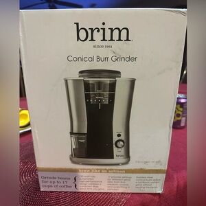 NIB Brim Conical Burr Grinder - Silver